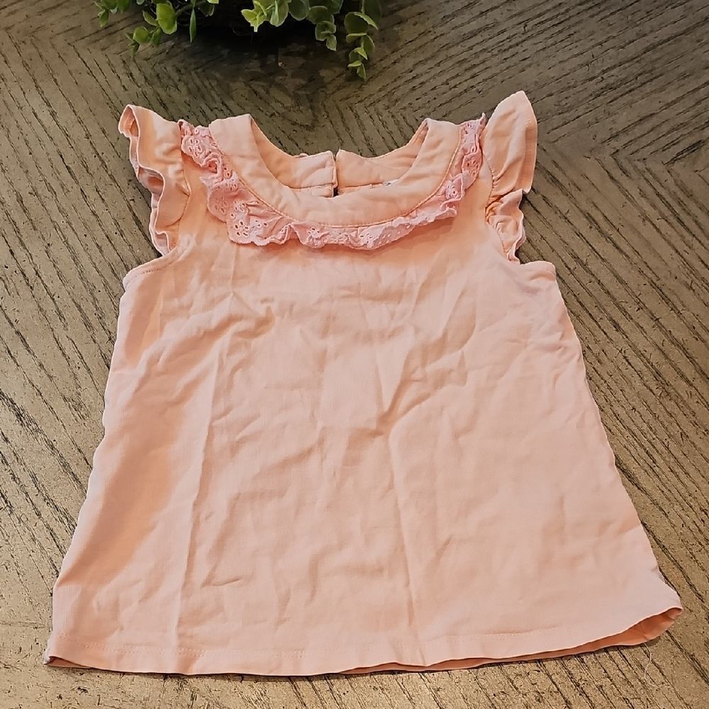 Pink Ruffled Kids Top Size 5T